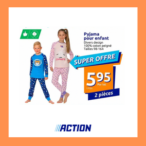 Pyjama enfant chez Action