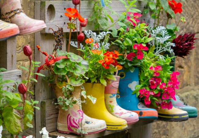 DIY #2 : fleurs dans des bottes en caoutchouc