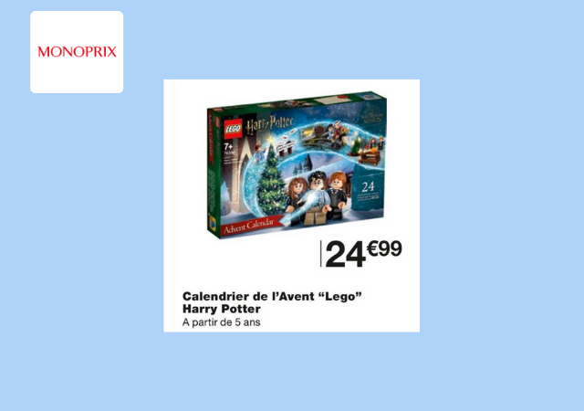 Calendrier de l'Avent LEGO Harry Potter chez Monoprix